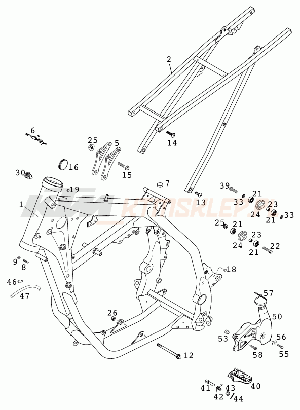 Schemat "rama" do KTM 300 EXC