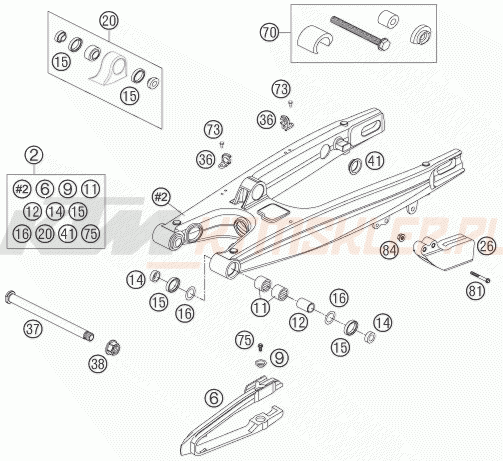 Schemat "wahacz" do KTM 450 SMR