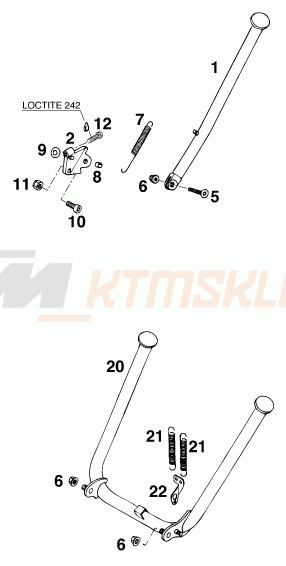 Schemat "stopki postojowe" do KTM 300 E-GS WP