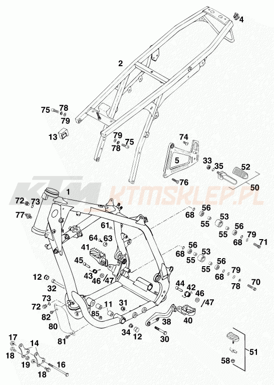 Schemat "rama" do KTM 400 DUKE/ 20kW