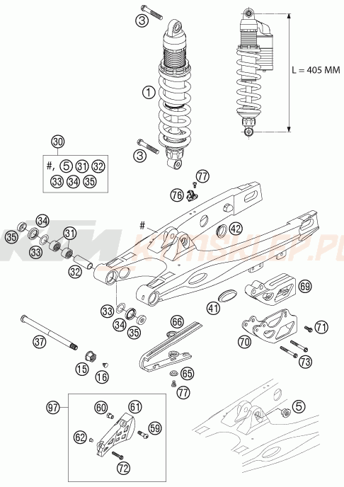 Schemat "wahacz" do KTM 85 SX
