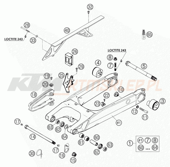 Schemat "wahacz" do KTM 640 DUKE II