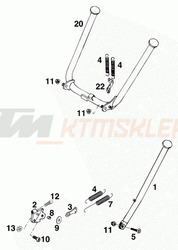 Schemat "stopki postojowe" do KTM 125 LC2 80