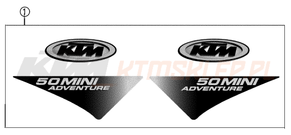 Schemat "naklejki" do KTM 50 MINI ADVENTURE GS