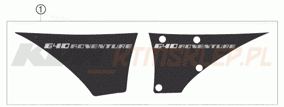 Schemat "naklejki" do KTM 640 ADVENTURE