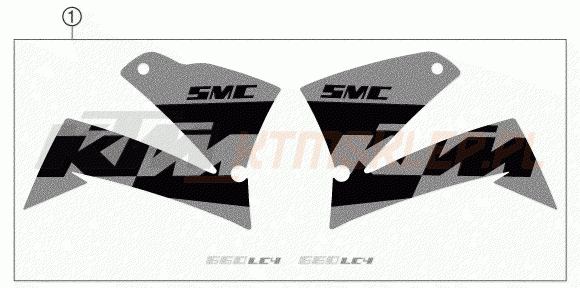 Schemat "naklejki" do KTM 660 SMC