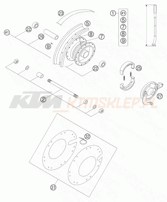 Schemat "koło przód" do KTM 50 MINI ADVENTURE