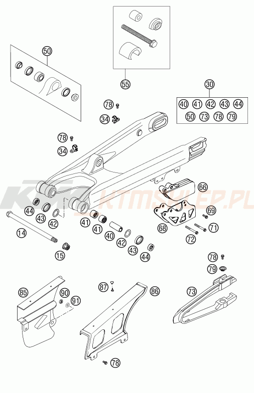Schemat "wahacz" do KTM 125 SX