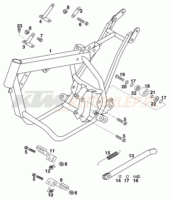 Schemat "rama" do KTM 50 MINI ADVENTURE