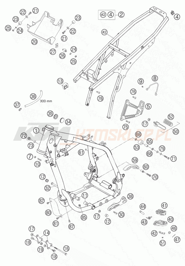 Schemat "rama" do KTM 640 LC4 ENDURO