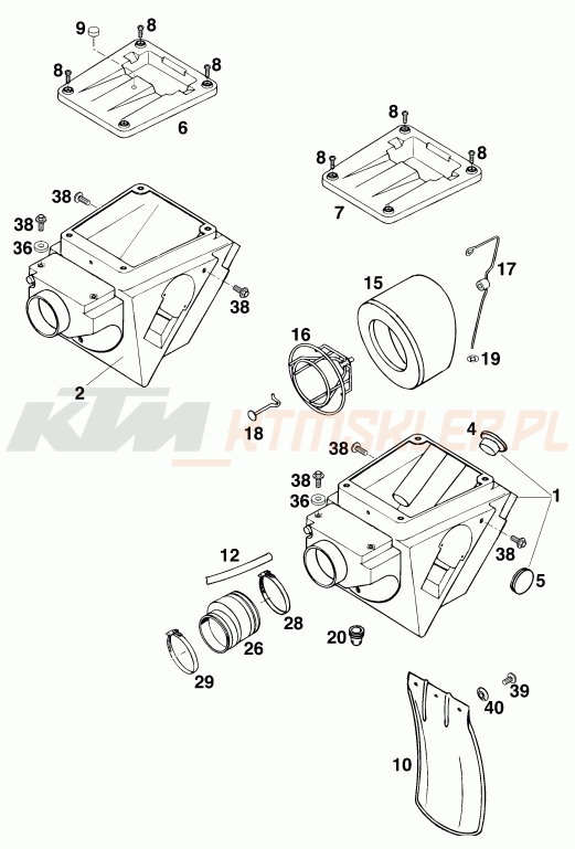 Schemat "filtr powietrza" do KTM 620 SUPER-COMP 4T