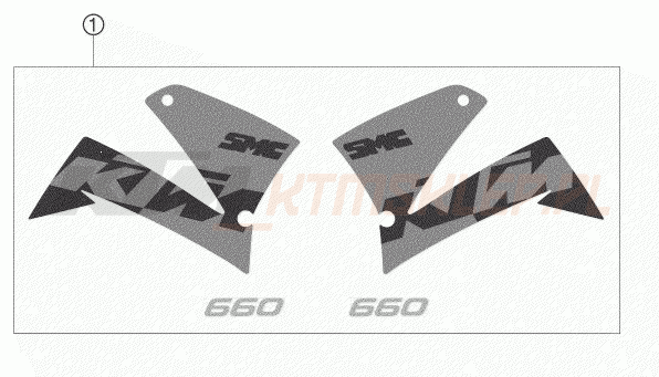 Schemat "naklejki" do KTM 660 SMC