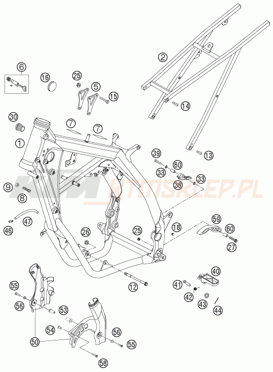 Schemat "rama" do KTM 300 EXC