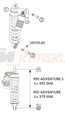 Schemat "amortyzator tył" do KTM 950 ADVENTURE LOW