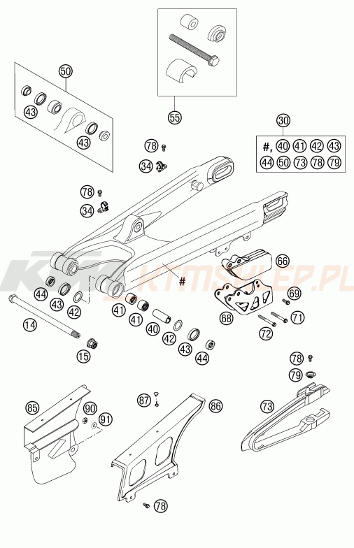 Schemat "wahacz" do KTM 300 EXC SIX-DAYS
