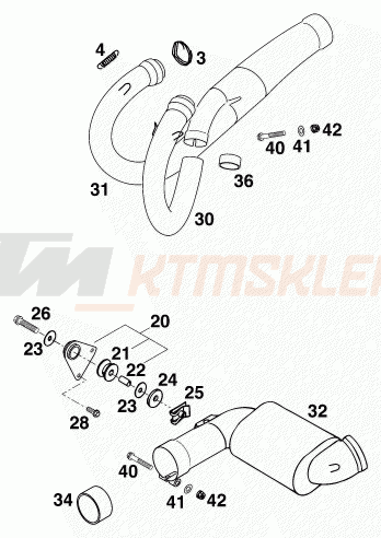 Schemat "układ wydechowy" do KTM 540 SXC