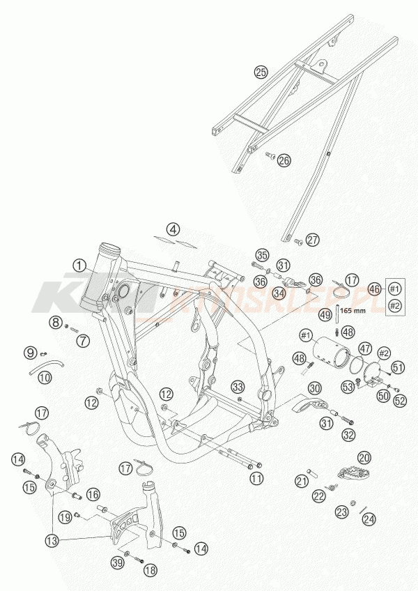 Schemat "rama" do KTM 450 SMS