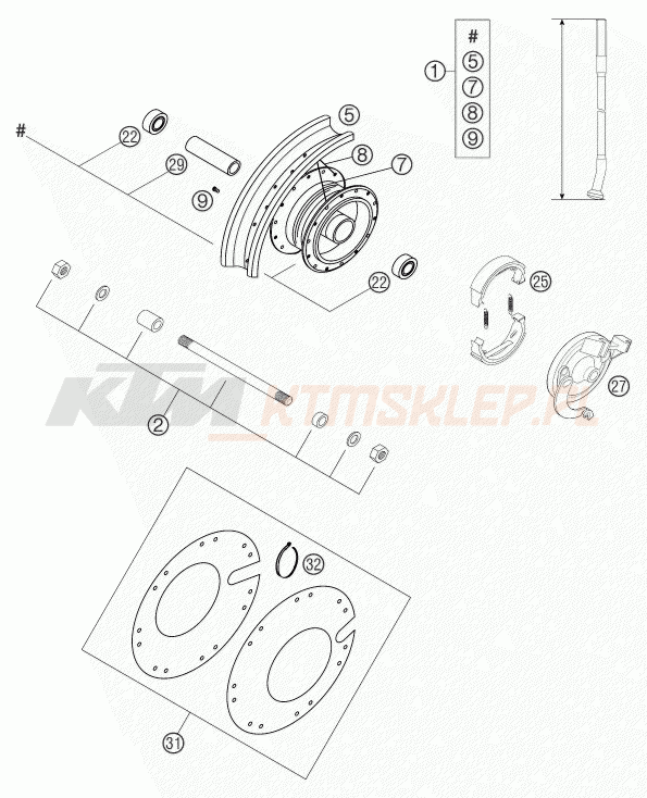 Schemat "koło przód" do KTM 50 MINI ADVENTURE