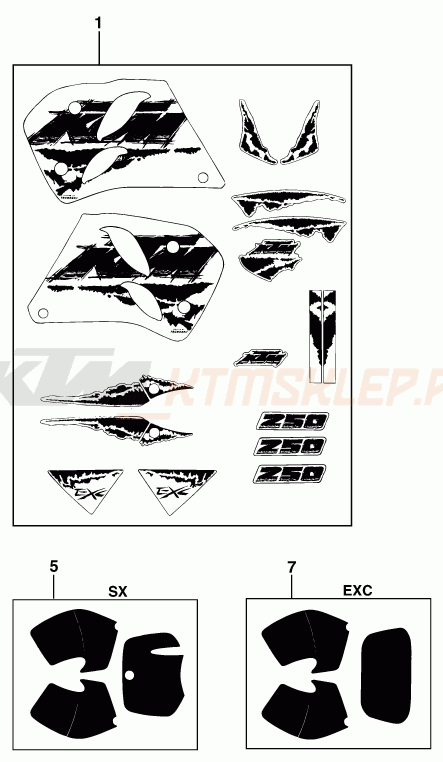 Schemat "naklejki" do KTM 300 E-GS WP