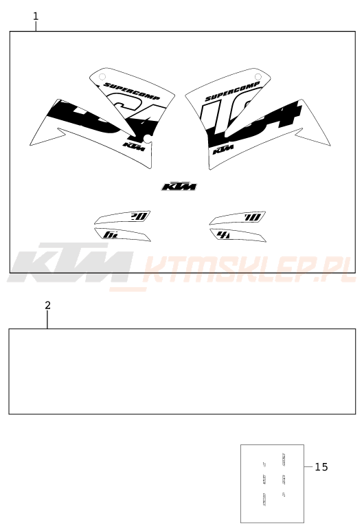 Schemat "naklejki" do KTM 620 SC