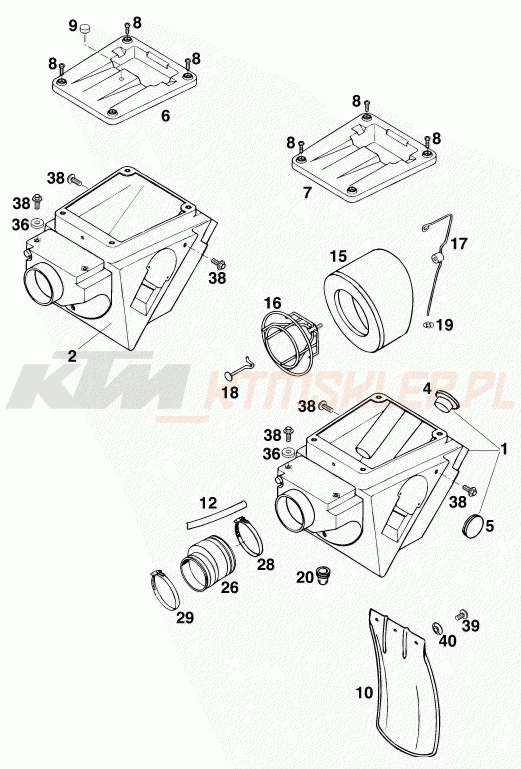 Schemat "filtr powietrza" do KTM 620 LC4 RALLYE