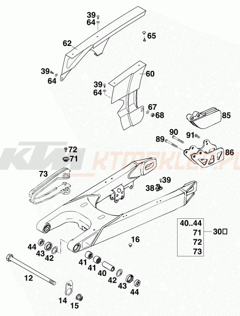 Schemat "wahacz" do KTM 620 SC Super-moto