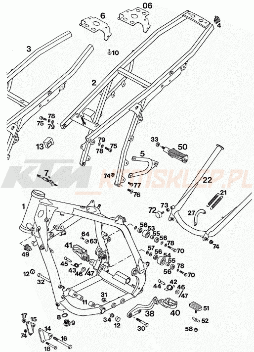 Schemat "rama" do KTM 350 E-XC 4T