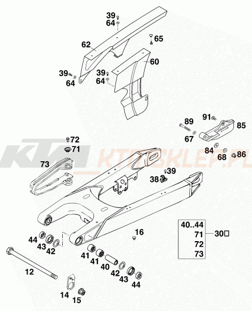 Schemat "wahacz" do KTM 640 LC 4