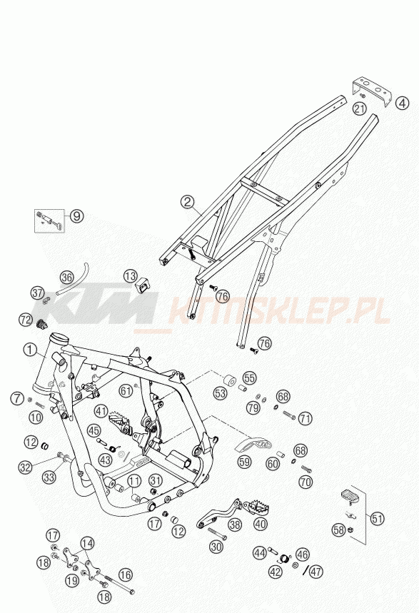Schemat "rama" do KTM 660 SMC