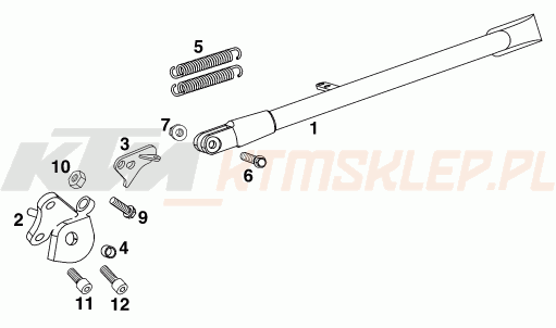 Schemat "stopki postojowe" do KTM 620 DUKE 37KW