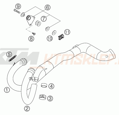 Schemat "układ wydechowy" do KTM 640 LC4 SUPERMOTO