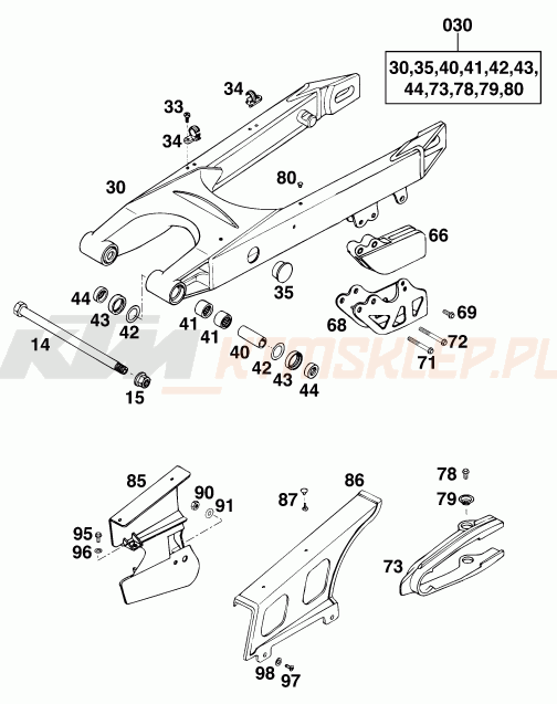 Schemat "wahacz" do KTM 300 E-GS WP