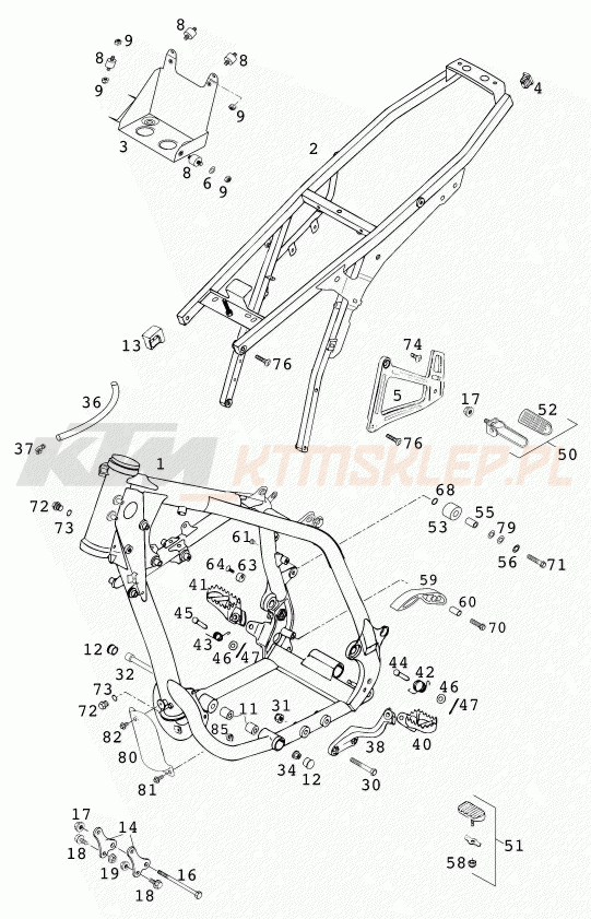 Schemat "rama" do KTM 640 LC 4