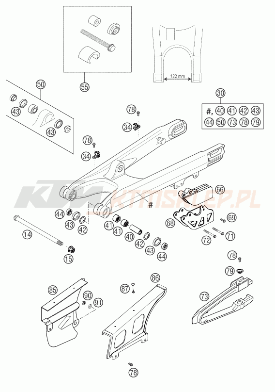 Schemat "wahacz" do KTM 520 EXC RACING