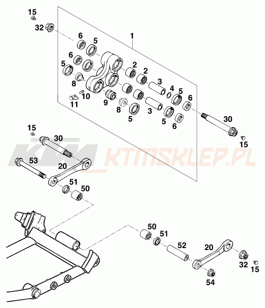 Schemat "PRO LEVER LINKING" do KTM 400 DUKE/ 20kW