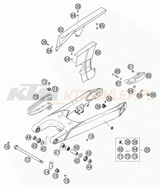 Schemat "wahacz" do KTM 640 LC4-E STAHLBLAU