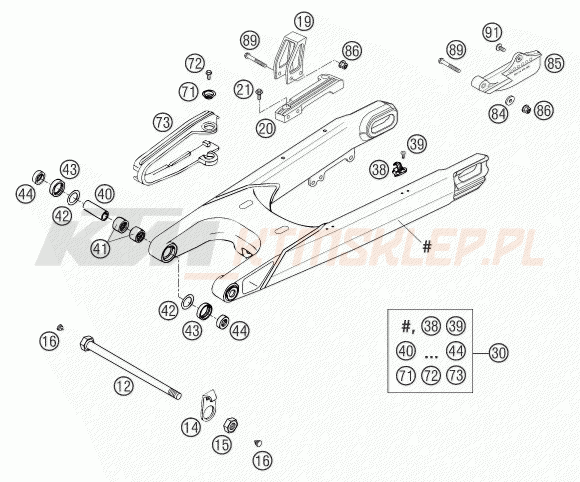 Schemat "wahacz" do KTM 660 SUPERMOTO FACTORY REPL.