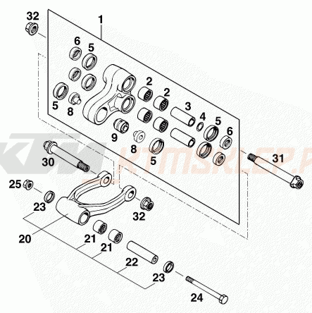 Schemat "PRO LEVER LINKING" do KTM 440 E-XC MARZ/ÖHL