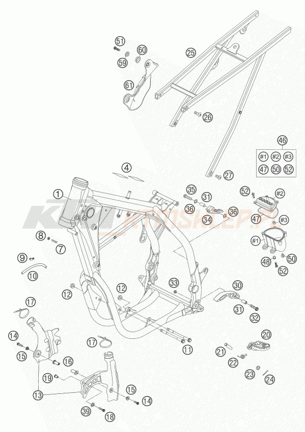 Schemat "rama" do KTM 525 SMR