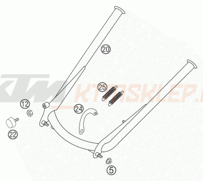Schemat "stopki postojowe" do KTM 625 SXC