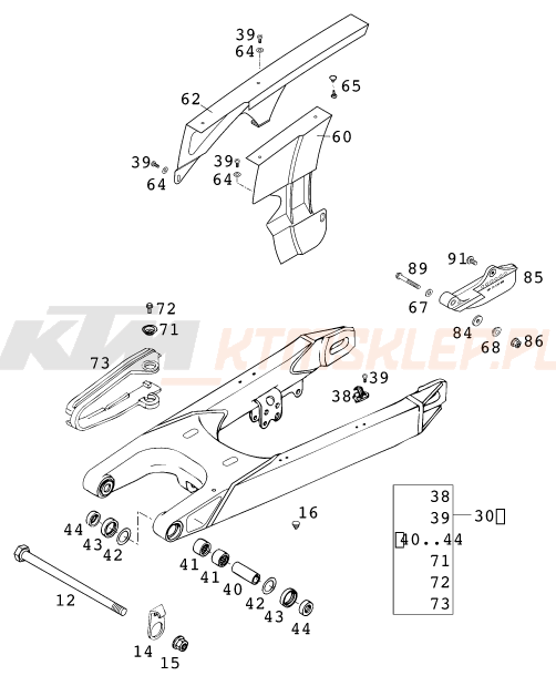 Schemat "wahacz" do KTM 640 LC4-E SILBER