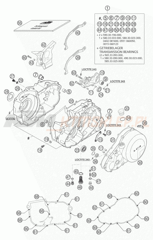 Schemat "kartery" do KTM 625 SXC