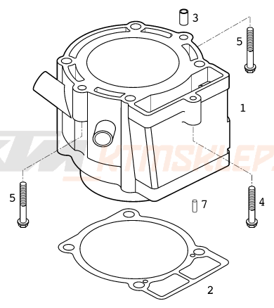 Schemat "cylinder" do KTM 400 EXC RACING