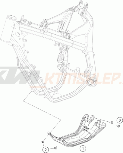 Schemat "osłona silnika" do KTM FREERIDE 350