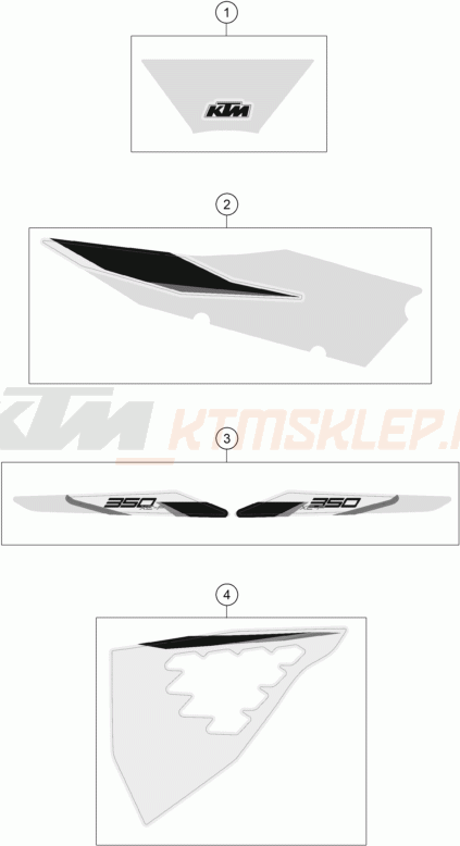 Schemat "naklejki" do KTM 350 XC-F