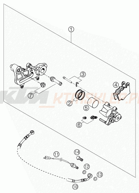 Schemat "zacisk hamulcowy tył" do KTM 660 RALLYE FACTORY REPL.