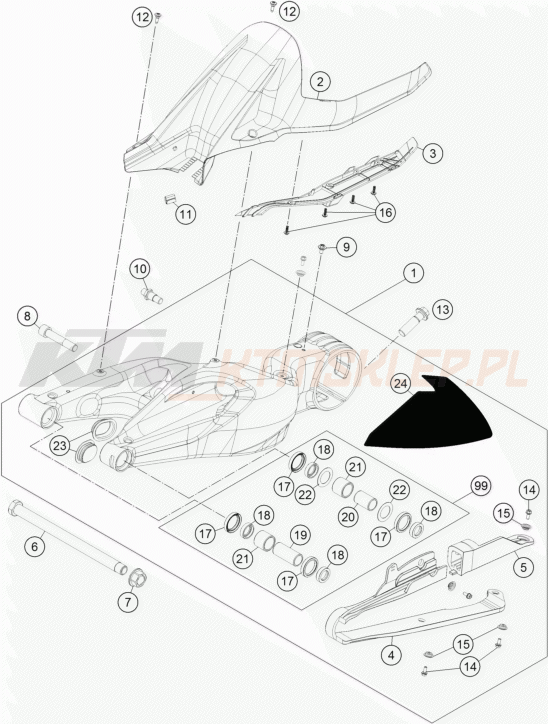 Schemat "wahacz" do KTM 1290 SUPERDUKE R ABS