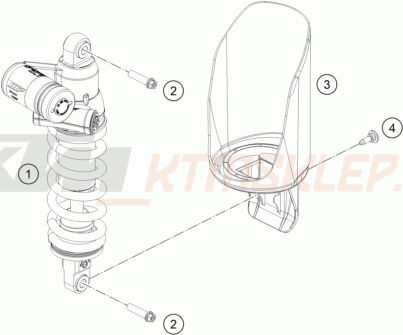 Schemat "amortyzator tył" do KTM 890 ADVENTURE R