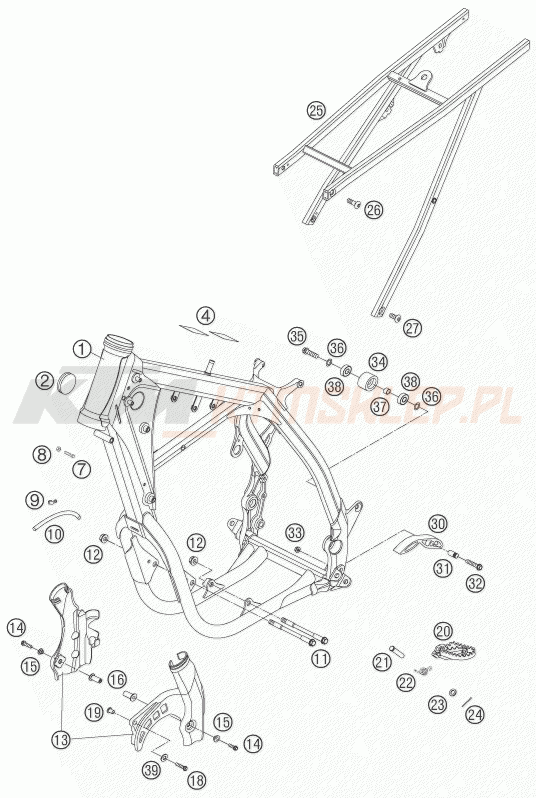 Schemat "rama" do KTM 450 SX