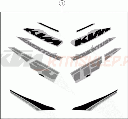 Schemat "naklejki" do KTM 1190 ADVENTURE ABS